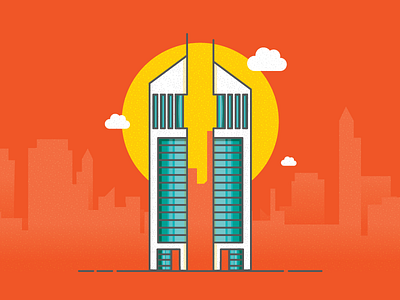 Emirates Tower 7daystocreate architecture building design graphic graphic design icon identity illustration logo vector