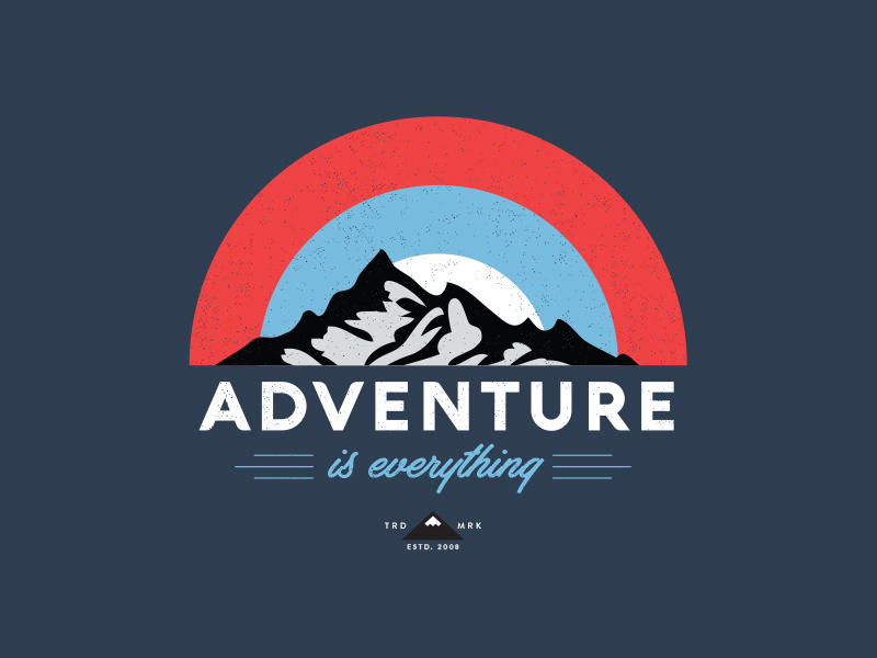 Adventure badge identity typography logo graphic icon vector alphabet custom type design illustration graphic design