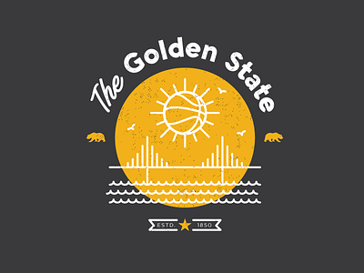 The Golden State basketball california cotton bureau dribbble golden state warriors graphic design t shirt