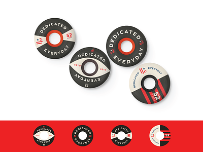 Dedicated skateboard wheels branding graphic graphic design icon identity logo skate skateboard typography wheels