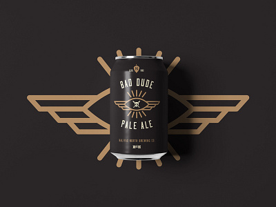 Bad Dude Pale Ale bad dude beer branding brewery can eye graphic design hop pale ale skull sword