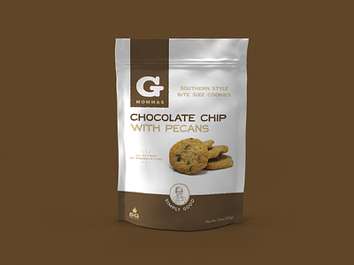 G Mommas Chocolate Chip austin chocolate chip committee cookies food gmommas jay master design packaging southern