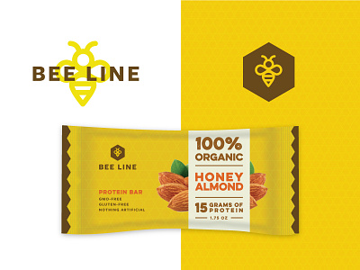Bee Line austin bee branding energy bar identity logo packaging protein bar