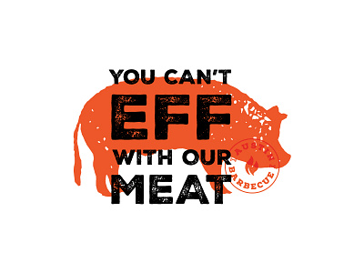 EFF It austin bbq branding grilling hot dog identity pig sign typography