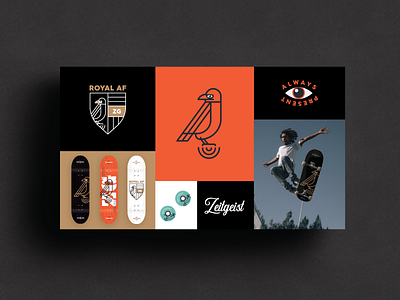 ZG | Presentation materials apparel badges brand branding identity logo package package design packaging skateboard skating
