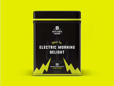Neptune Brew badges brand branding identity logo package package design packaging poseidon tea trident