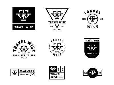 Travel Wise explorations apparel badges brand branding identity logo package package design packaging skateboard skating