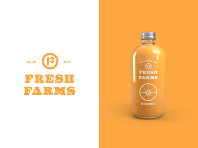 Fresh Farms austin bottle california committee craft beer fresh farms jay master design juice orange packaging