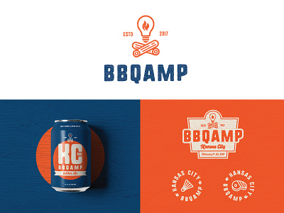 BBQAMP | Part 1 badges barbecue beer brand branding can identity logo package package design packaging