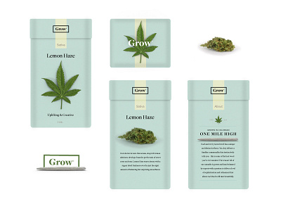 Grow - Lemon Haze apparel badges brand branding cannabis identity logo marijuana package package design packaging