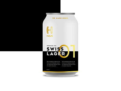 Haus | Swiss Lager austin beer bottle cans committee craft beer haus jay master design packaging