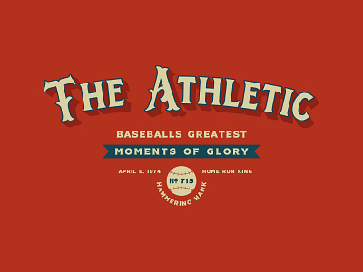 The Athletic badges baseball branding identity logo packaging typography ui