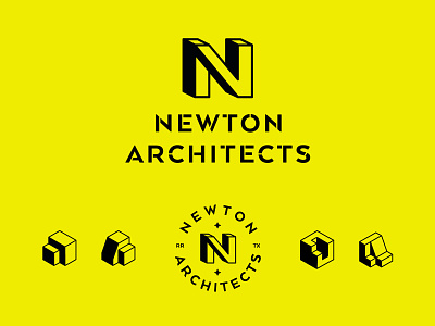 Newton Architects architecture badges branding design graphic identity logo texas