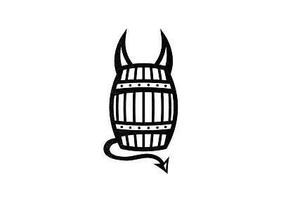 Devils Barrel barrel beer branding brewery devil devil horns distillery identity illustration logo packaging tail