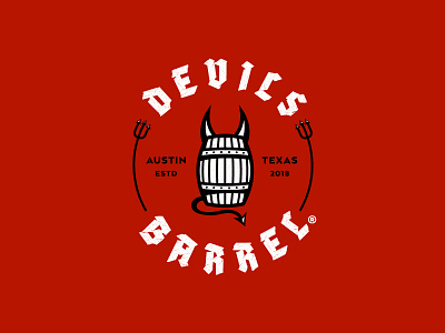 Devils Barrel barrel beer branding craft devil diablo graphic design identity illustration liquor logo packaging