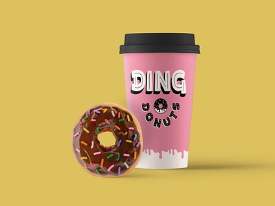 Ding apparel badges brand branding coffee design donut identity jay master design logo package packaging typography