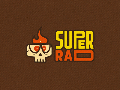 Super Rad badges brand branding custom type fire identity illustration jay master design logo package package design packaging skull typography