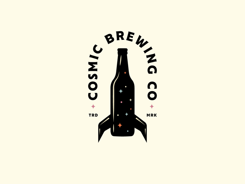 Cosmic Brewing austin badges beer brand branding custom type design graphic icon identity illustration jay master design logo package package design packaging skateboard skating typography