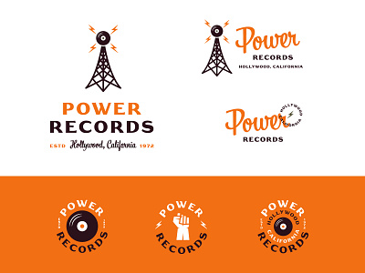Power Records apparel badges brand branding graphic design identity illustration jay master design logo package package design packaging typography