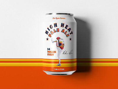 Nolan Ryan - Tribute cans austin badges baseball beer branding brewery can fast ball identity illustration jay master design logo package packaging pitcher typography