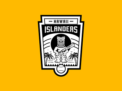 Hawaii Islanders badge badges baseball branding identity illustration jay master design logo package packaging tiki typography