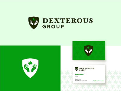 Dexterous Group badges branding cbd icon identity illustration jay master design logo packaging print shield typography web