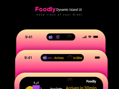 FOODLY iPhone 14 Dynamic island Ui app design figma iphone14 ui ux