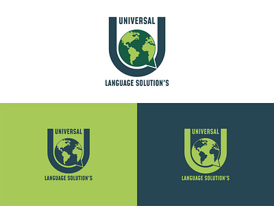 Universal language Solution's brand identity design branding design graphic design icon illustration illustrator logo logo design