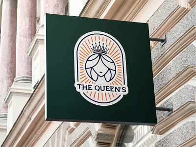 Logo Design For The Queen's brand identity design branding design graphic design icon illustration illustrator logo logo design minimal