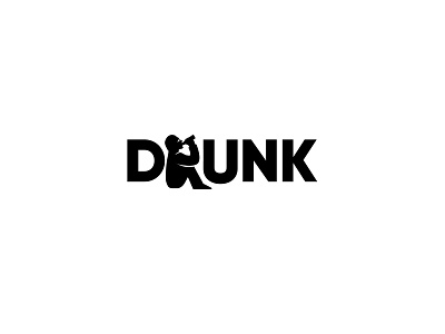 Drunk Logo alcohol clever drink drinking drunk logo person