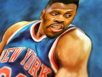 Ewing Digital Painting basketball ewing nba painting photoshop sports sports art