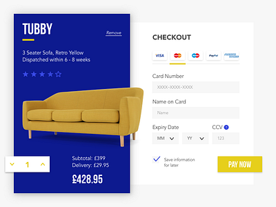 Daily UI challenge #002 — Checkout 002 buy challenge checkout daily dailyui day2 pay paynow ui