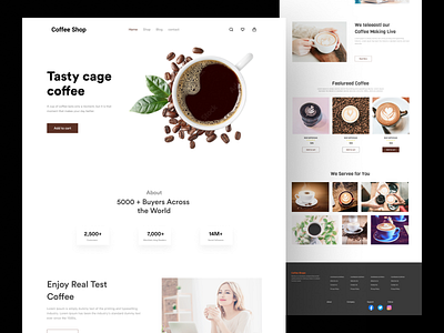 E-commerce coffee shops website