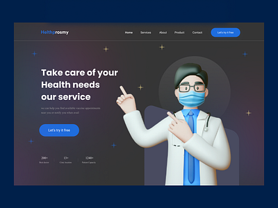 Medical Landing Page Website clean corona coronavirus covid covid19 doctor halthcare health hospital medic medical medicine pandemic ui ux vaccine virus web web design website design