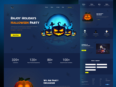 Halloween Party Landing Page Design