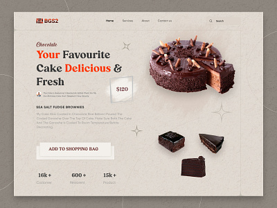 Sweet Cakery Landing Page Design