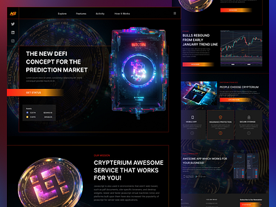 Bitcoin market landing page bitcoin blockchain clean crypto crypto currency crypto exchange crypto trading cryptocurrency design exchange finance fintech landing page ui uiux ux web design website
