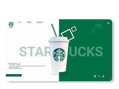 Conceptual Starbucks Landing Page UI