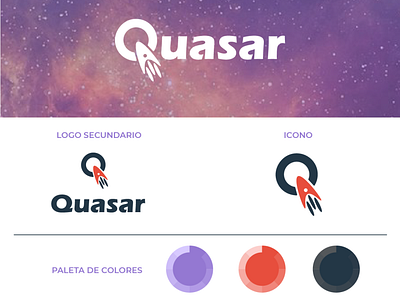Quasar Branding Identity branding dailylogochallenge design illustration logo minimal vector
