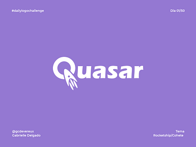 Quasar - Daily Logo Challenge branding dailylogochallenge design illustration logo minimal typography