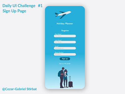 #DailyUI Challenge #1 Sign up page