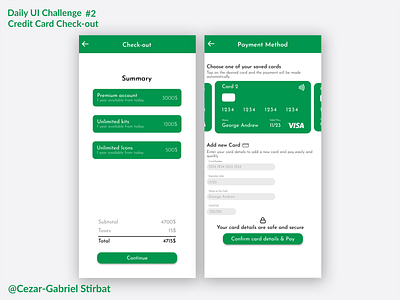 #DailyUI Challenge #2 Credit Card Check-out app daily 100 challenge dailyui dailyuichallenge design figma mobile app design mobile ui ui uidesign ux ux ui uxdesign uxui uxuidesigner