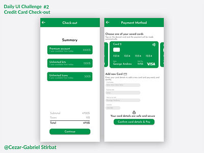 #DailyUI Challenge #2 Credit Card Check-out