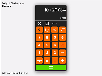 #DailyUI Challenge #4 Calculator