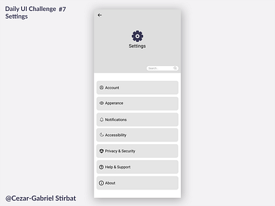 #DailyUI Challenge #7 app daily 100 challenge dailyui dailyuichallenge icons mobile app design mobile ui settings settings ui ui ui ux uidesign ux uxdesign uxui uxuidesign uxuidesigner
