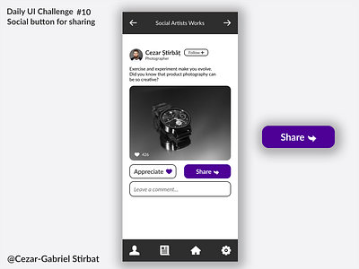 #DailyUI Challenge #10 app daily 100 challenge dailyui dailyuichallenge mobile app design mobile ui sharebutton socialmedia uidesign user experience user interface ux ui uxdesign uxui uxuidesigner