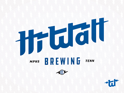 Hi-Watt Brewing Co 901 beer brewery buzzing design logo memphis