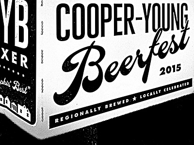 Cooper-Young Beerfest Poster beer beerfest cooper young memphis one color poster