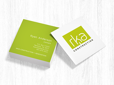 RKA Construction business card construction logo memphis