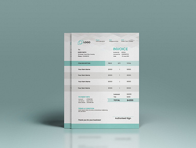 Invoice graphic design invoice